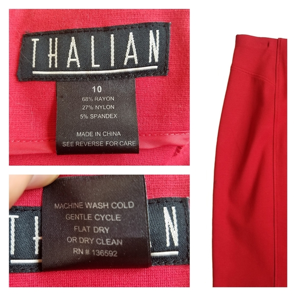 Red Pencil Skirt Size 10 - Picture 5 of 5